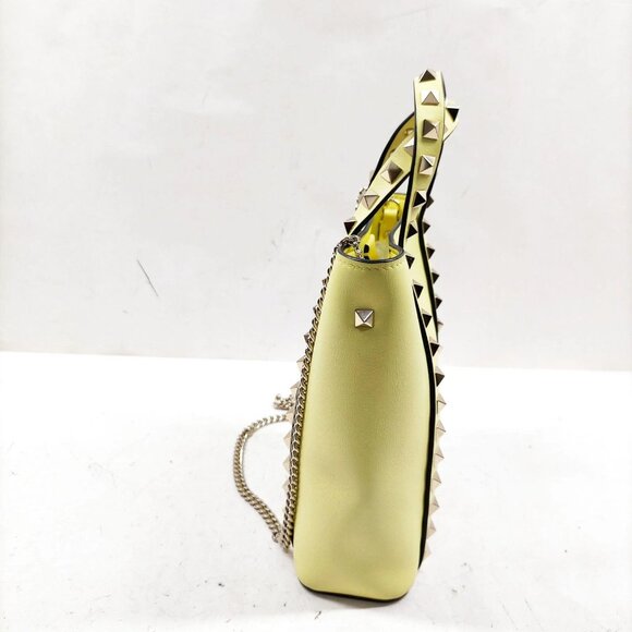 Valentino Garavani Yellow Leather Hand Bag mon750-101325 - Picture 3 of 16